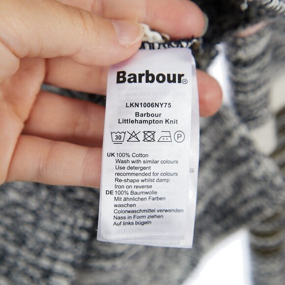 Barbour Littlehamption Cotton Knit Sweater Women's Large - Picture 3 of 4